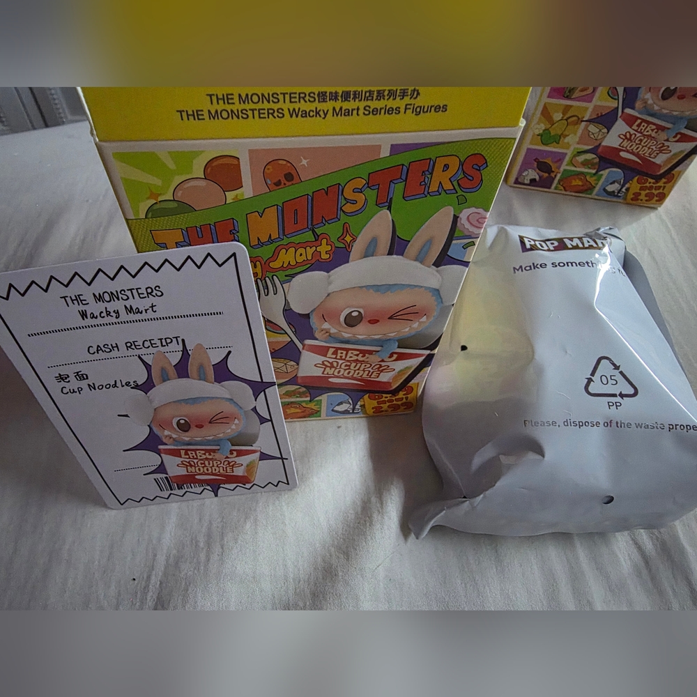 Wacky Mart The Monsters Labubu Pop Mart Confirmed Cup Noodles Figurine